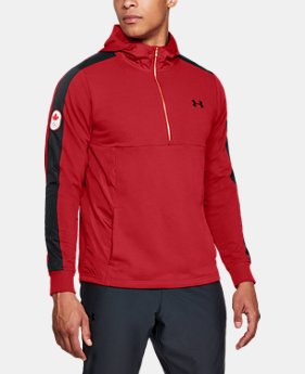 Men's UA Team Canada Performance Threadborne Terry ½ Zip Hoodie 1 Color $80