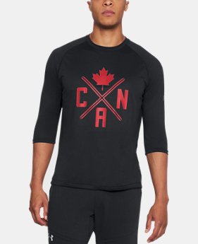 Men's UA Team Canada Performance ¾ Sleeve T-Shirt 3 Colors Available $40