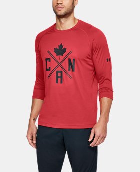 Men's UA Team Canada Performance ¾ Sleeve T-Shirt 3 Colors $40