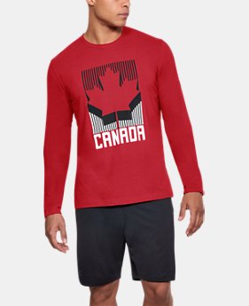 Men's UA Team Canada Performance Long Sleeve T-Shirt 1 Color Available $24