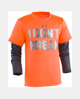 Boys' Pre-School UA I Don't Break Slider Long Sleeve 1 Color $20.99