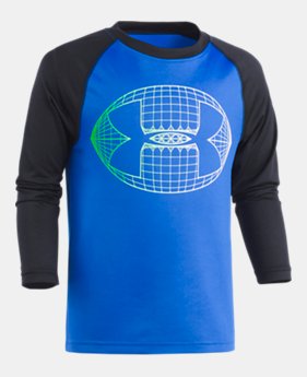 Boys' Pre-School UA Football Big Logo Raglan Long Sleeve 1 Color Available $22.99