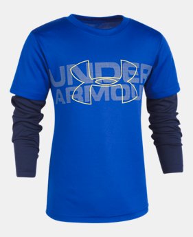 Boys' Pre-School UA Big Wordmark Slider 2 Colors Available $29.99