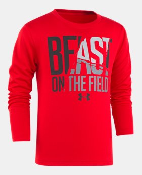 New to Outlet Boys' Pre-School UA Beast On The Field Long Sleeve Shirt 1 Color $20.99
