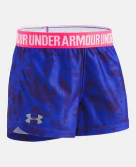 New Arrival Girls' Pre-School UA Painted Streak Play Up Shorts 1 Color $19.99