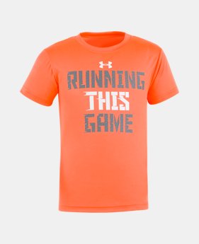 Boys' Pre-School UA Running This Game Short Sleeve Shirt 1 Color $10.49