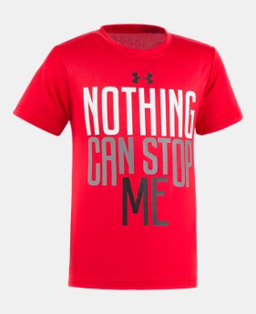 Boys' Pre-School UA Nothing Can Stop Me Short Sleeve 1 Color Available $17.99