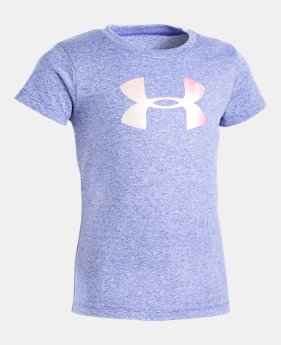 New Arrival Girls' Toddler UA Foil Big Logo Short Sleeve 1 Color $17.99