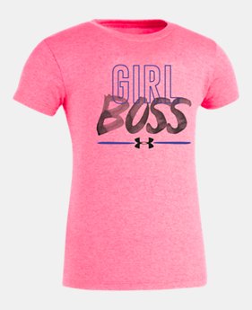 New to Outlet Girls' Toddler UA Girl Boss Short Sleeve T-Shirt 1 Color Available $15.99