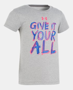 Girls' Pre-School UA Give It Your All Short Sleeve T-Shirt 1 Color $17.99