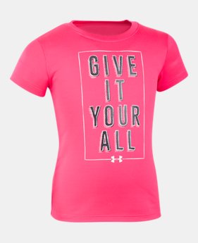 New Arrival Girls' Toddler UA Give It Your All Short Sleeve T-Shirt 1 Color $17.99