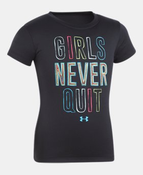 UA Girls Never Quit – T-shirt à manches courtes pour nourrisson, fille, 1 couleur offerte $13.49