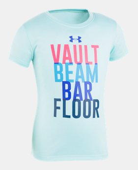 New Arrival Girls' Pre-School UA Station Short Sleeve 1 Color $17.99