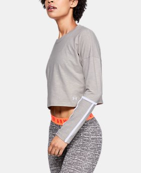 Women's UA Lighter Longer Cropped Crew 4 Colors Available $55