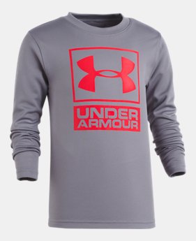 Boys' Pre-School UA Textured Knit Long Sleeve Shirt 2 Colors Available $27.99