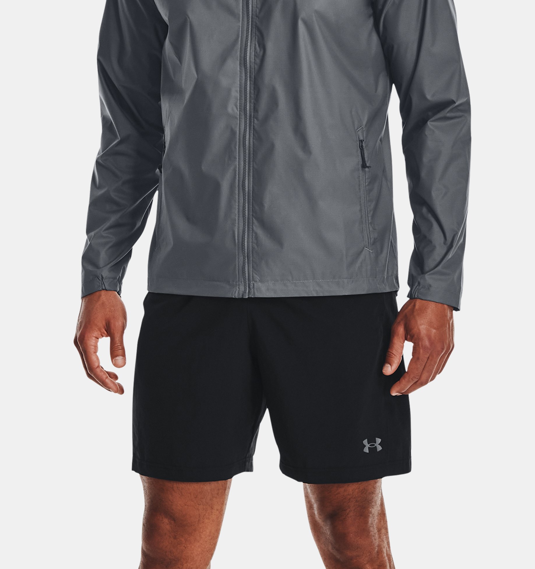 Men UA Under Armour Forefront Rain Jacket Water/Wind Proof Blue 1321439-186