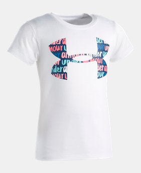 Girls' Pre-School UA Brushmark Big Logo T-Shirt $17.99