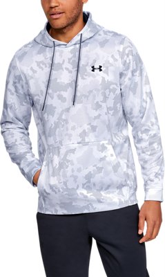 white and grey under armour hoodie