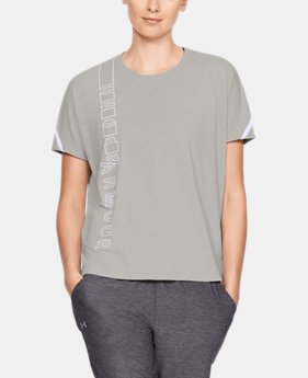New Arrival Women's UA Cotton Heavyweight Graphic T-Shirt FREE U.S. SHIPPING 1 Color Available $35
