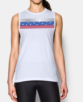 Women's UA Stripe Americana Tank 1 Color $17.24