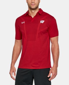 Men's Wisconsin UA Tour Polo 1 Color $84.99