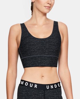 Women's UA Cotton Long Print Sports Bra 2 Colors Available $50