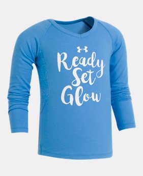 Girls' Pre-School UA Ready Set Glow Long Sleeve 1 Color Available $22.99