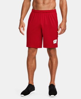 New Arrival Men's Wisconsin UA Raid Training Shorts 1 Color $39.99
