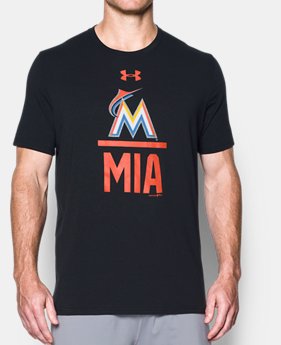 Men's Miami Marlins Lockup T-Shirt 1 Color $34.99