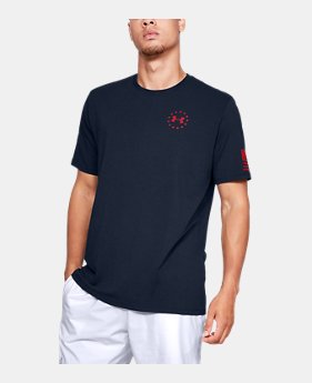 Men's UA Freedom Express Flag T-Shirt 1 Color Available $25