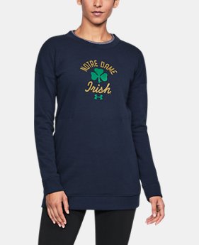 Women's Notre Dame Longline Crew 1 Color $69.99