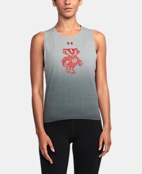 Women's Wisconsin UA Dip Dye Tank 1 Color $39.99