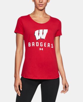 Women's Wisconsin UA Vent Short Sleeve T-Shirt 1 Color Available $32.99
