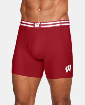 Men's Wisconsin UA Original Series 6” Boxerjock® 1 Color $29.99
