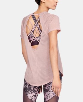 Women's UA Whisperlight Strappy Back Short Sleeve 1 Color Available $35