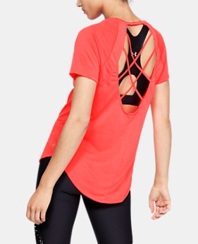 New Arrival Women's UA Loose Fashion Strappy Back Short Sleeve FREE U.S. SHIPPING 1 Color Available $35