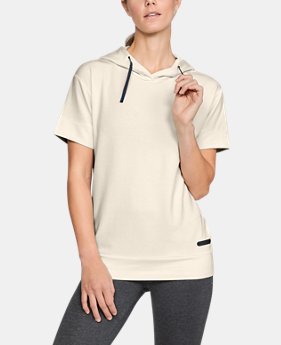 New Arrival Women's UA Unstoppable Short Sleeve Fleece Hoodie LIMITED TIME: FREE U.S. SHIPPING 2 Colors Available $55