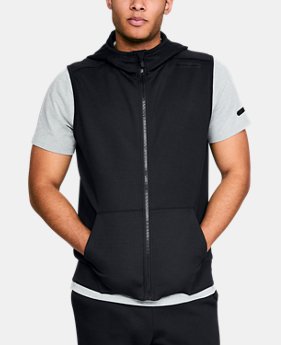 New Arrival Men's UA Unstoppable Knit Sleeveless Full Zip 3 Colors Available $70