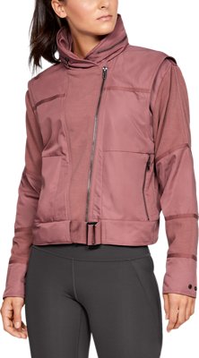 womens pink under armour jacket