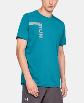 New Arrival Men's UA Run Tall Graphic T-Shirt 1 Color Available $45