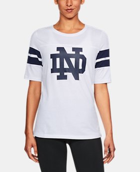 Women's Notre Dame UA Iconic Charged Cotton® T-Shirt 1 Color Available $35.99