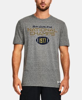 New Arrival Men's Notre Dame UA Iconic Tri-Blend T-Shirt 1 Color $44.99