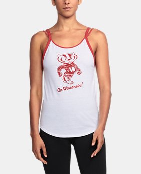 Women's Wisconsin UA Iconic Tank 1 Color $37.99