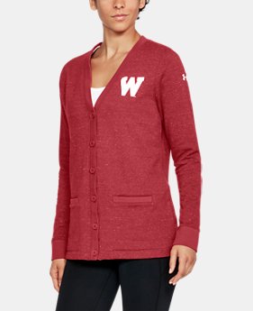 Women's Wisconsin UA Iconic Cardigan 1 Color $71.99