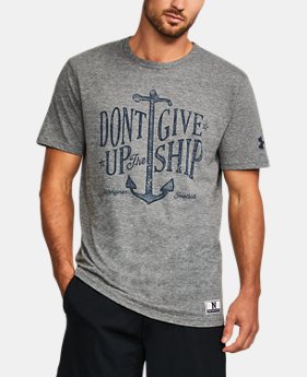 New Arrival Men's Naval Academy UA Iconic Tri-Blend T-Shirt 1 Color $44.99