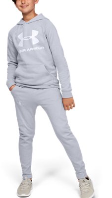 under armour hoodie kids silver