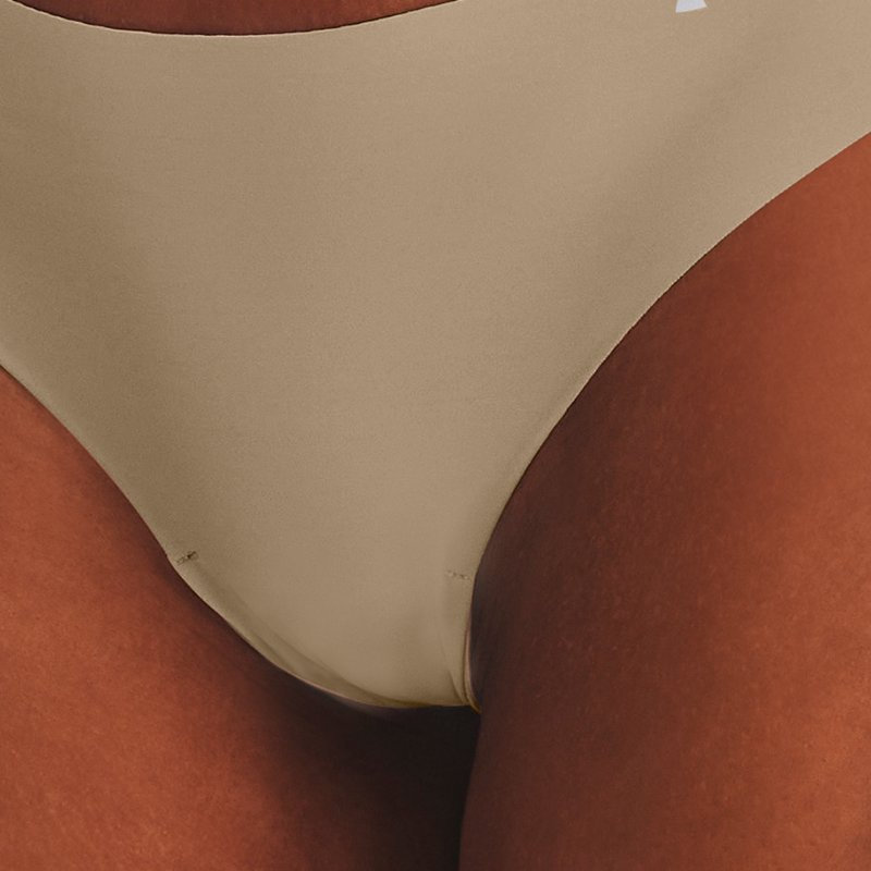 Women's Under Armour Pure Stretch Thong 3-Pack Beige / Beige / White XS