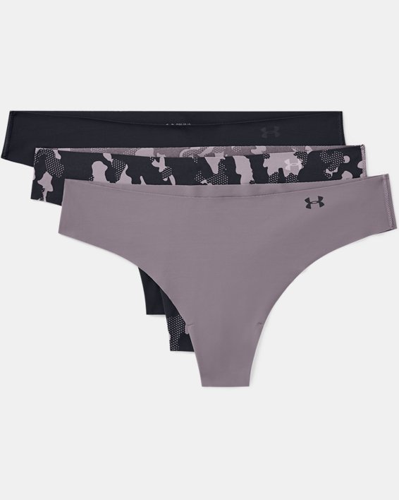 Under Armour PS Thong String 3er Pack Damen - Nude, Creme 