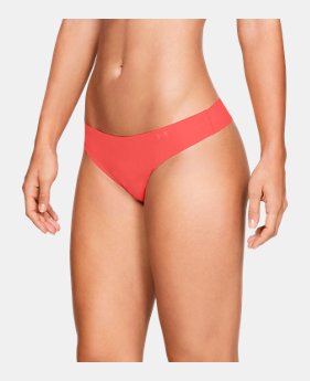 Women's UA Pure Stretch Thong 3-Pack Printed 1 Color Available $30