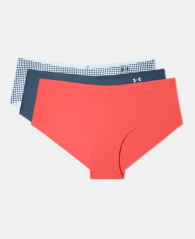 3-Pack Women's UA Pure Stretch Hipster Underwear Print 3-Pack 2 Colors Available $25